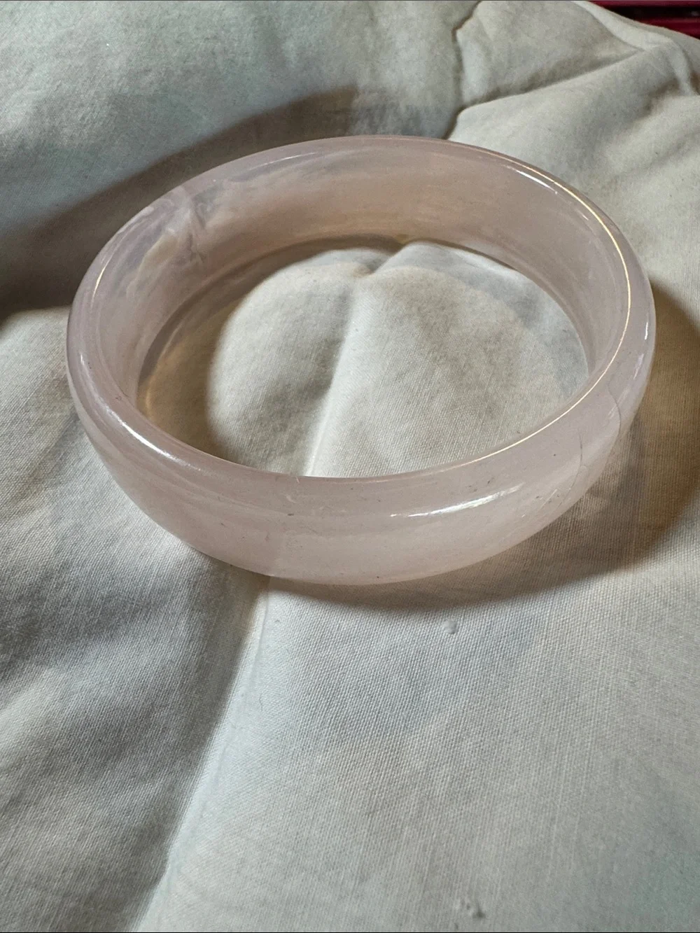 Rose Resin Pink Bangle Bracelet